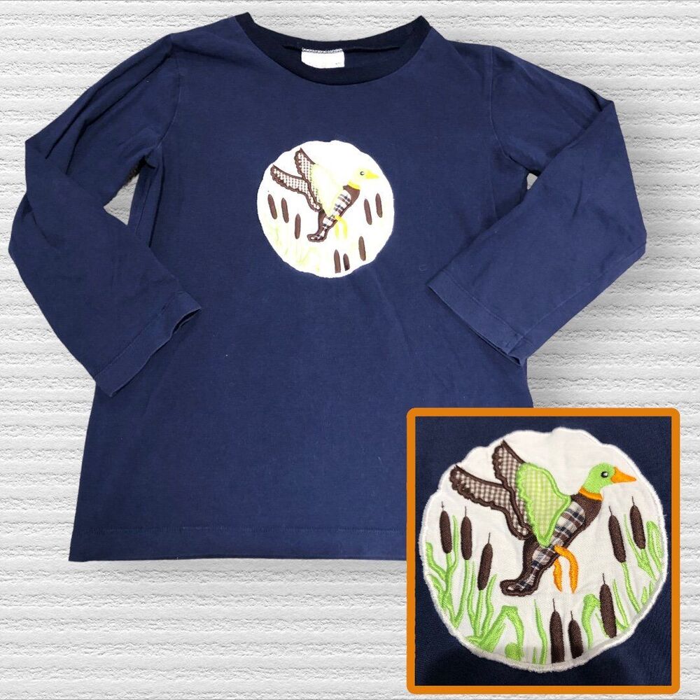 Castles & Crowns 6-6x Duck Appliqué Long Sleeve Top Blue